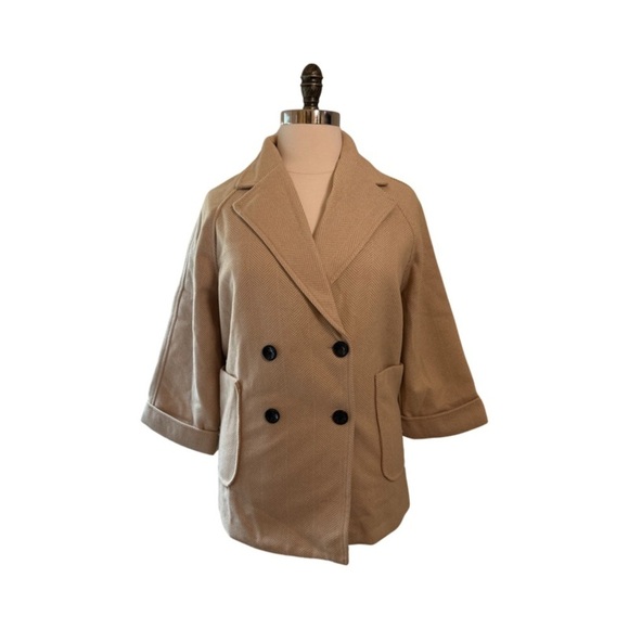 Jackets & Blazers - Chevron Wool Blend Coat Sample Sale size 2XL